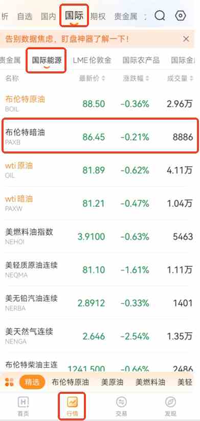 周末不歇盘!布伦特暗油实时行情在线查看教程