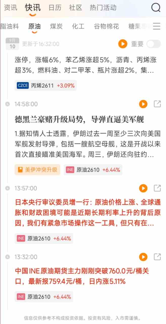 地缘消息如何影响布伦特原油与暗油行情?